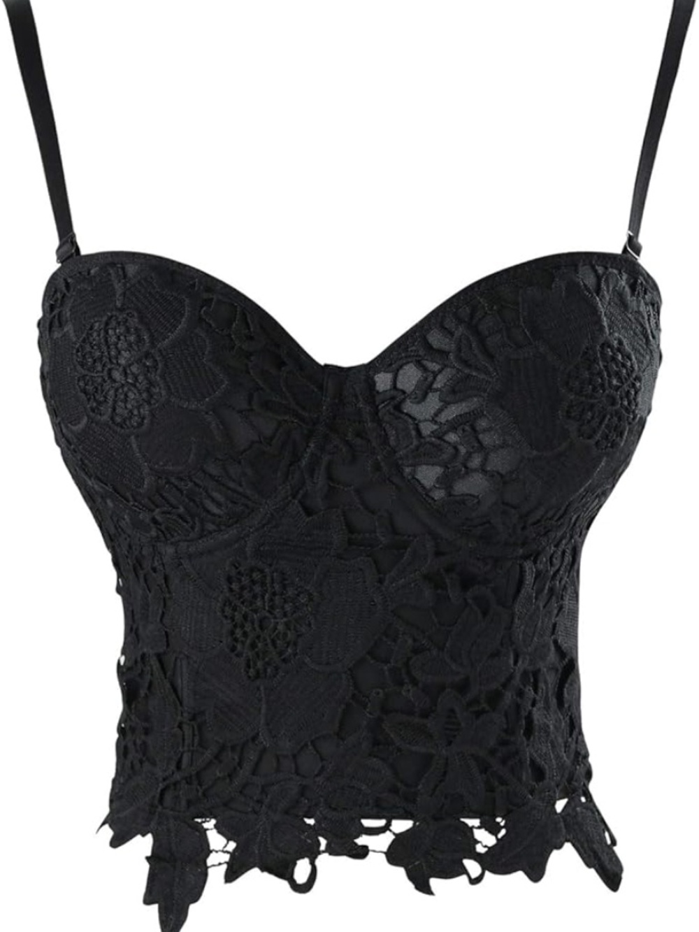 Lace Bustier Bra/Bralette Crop Top - Small (NWOT)